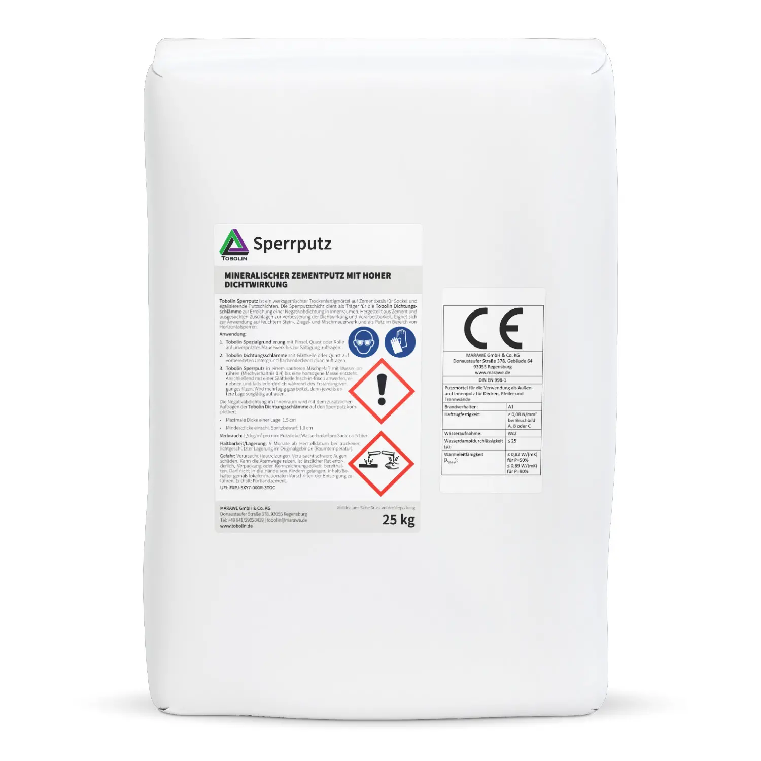 Produktverpackung TOBOLIN Sperrputz, 25 kg Sack